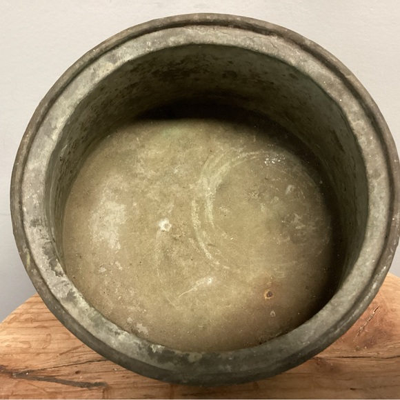 🟡 Vintage (Antique - ?)Copper Pot - Brass Handles - Beautiful Patina - Rare - Picture 11 of 14